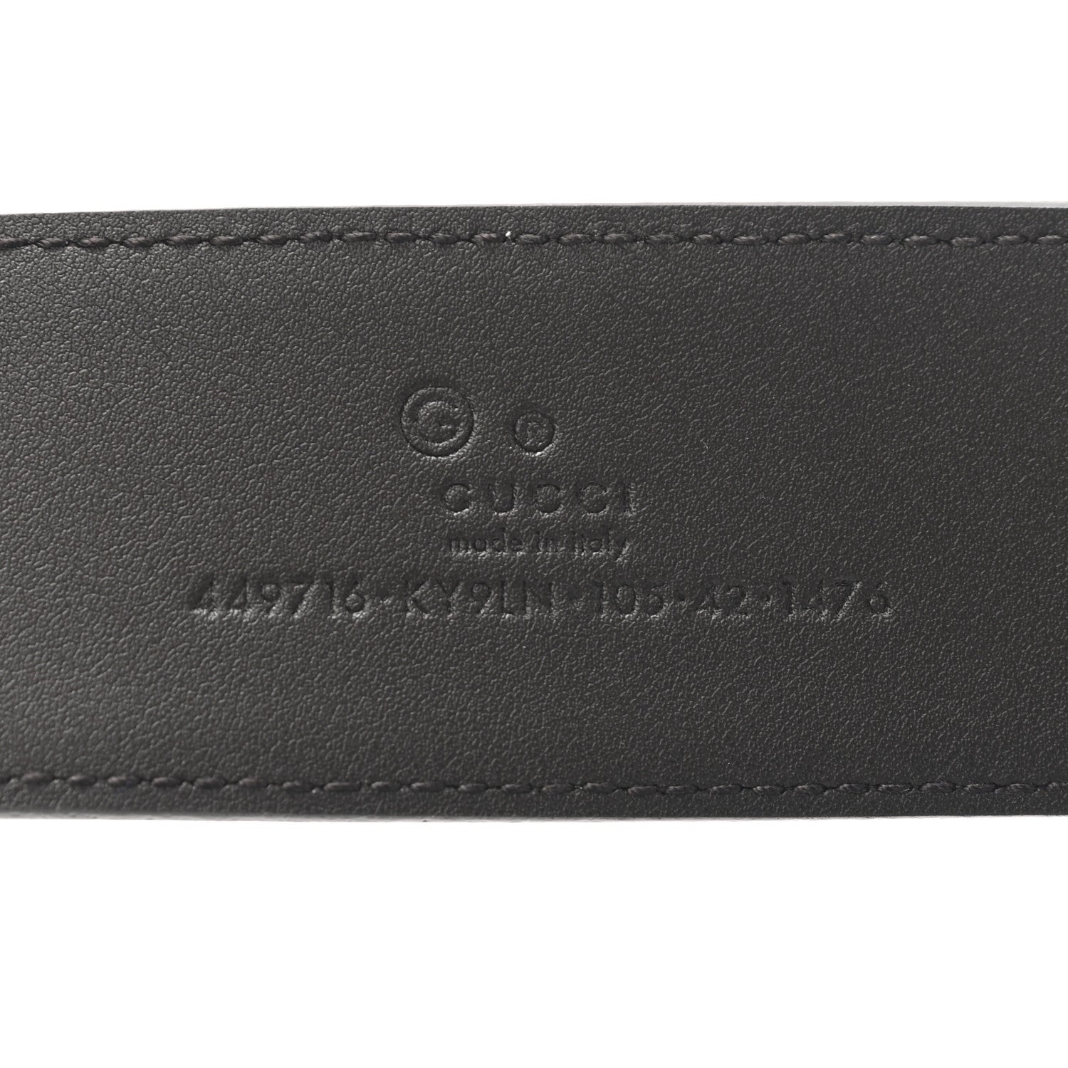 Gucci Monogram Dollar Calfskin 40mm Belt 105 42 Beige Ebony Testa di Moro 5 of 6