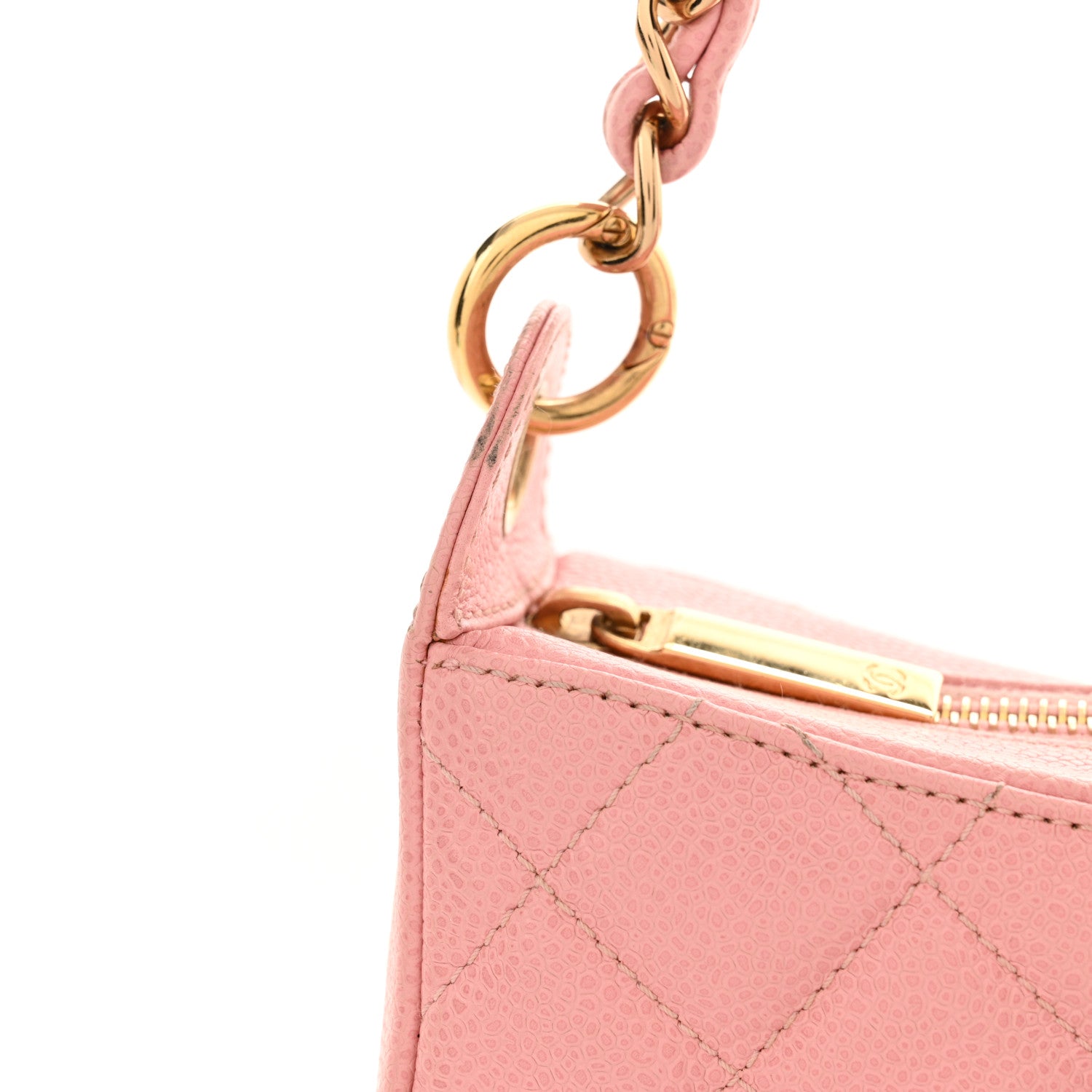 Chanel Caviar Quilted Timeless CC Shoulder Bag Pink 13 of 15