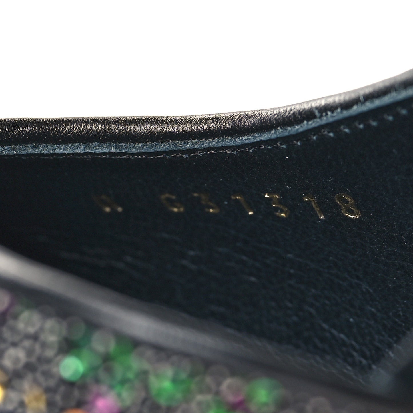 Glitter Grosgrain Cap Toe CC Slingback Pumps 37.5 Black Multicolor