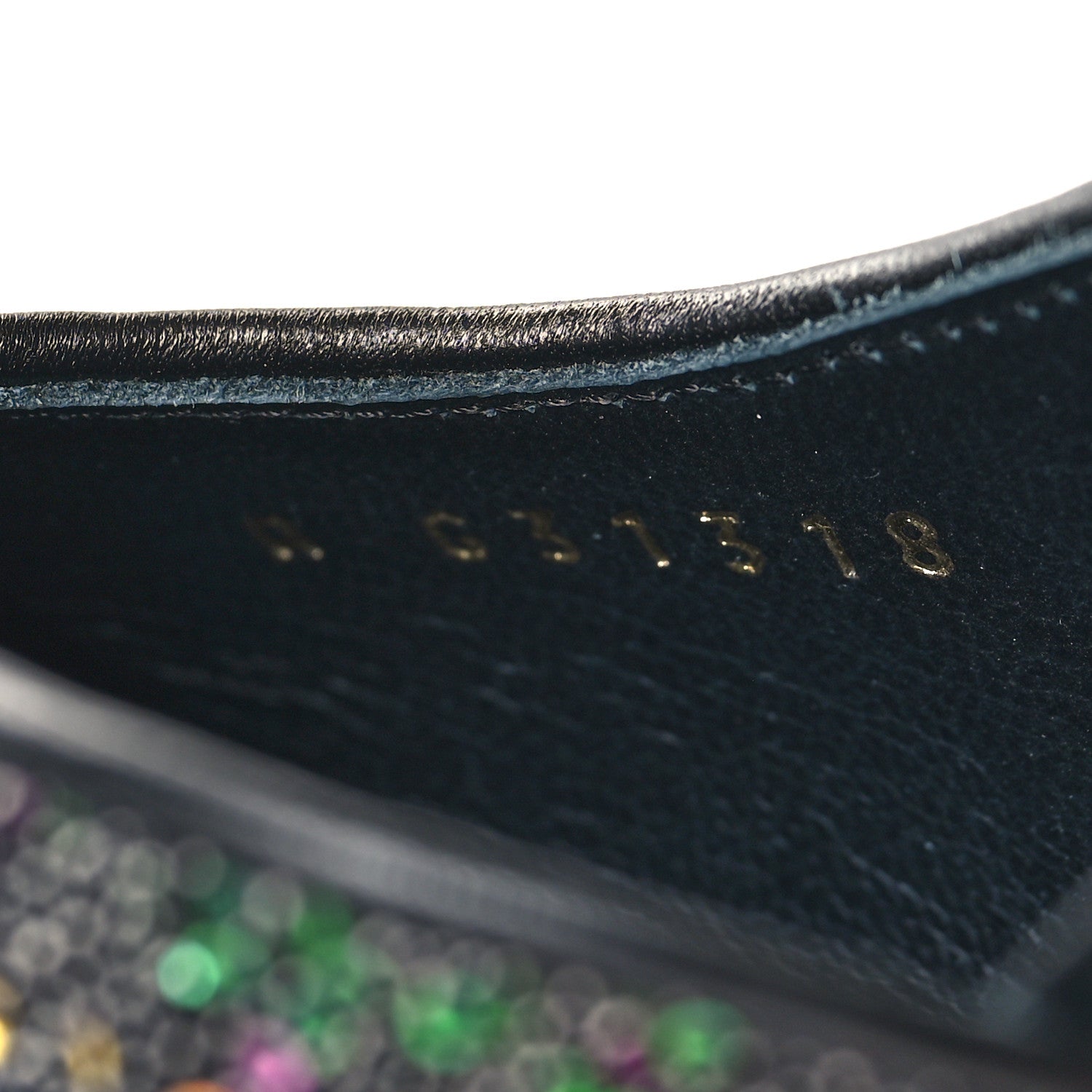Chanel Glitter Grosgrain Cap Toe CC Slingback Pumps 37.5 Black Multicolor 8 of 9