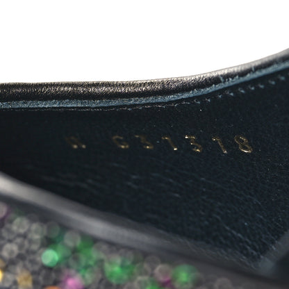 Chanel Glitter Grosgrain Cap Toe CC Slingback Pumps 37.5 Black Multicolor 8 of 9