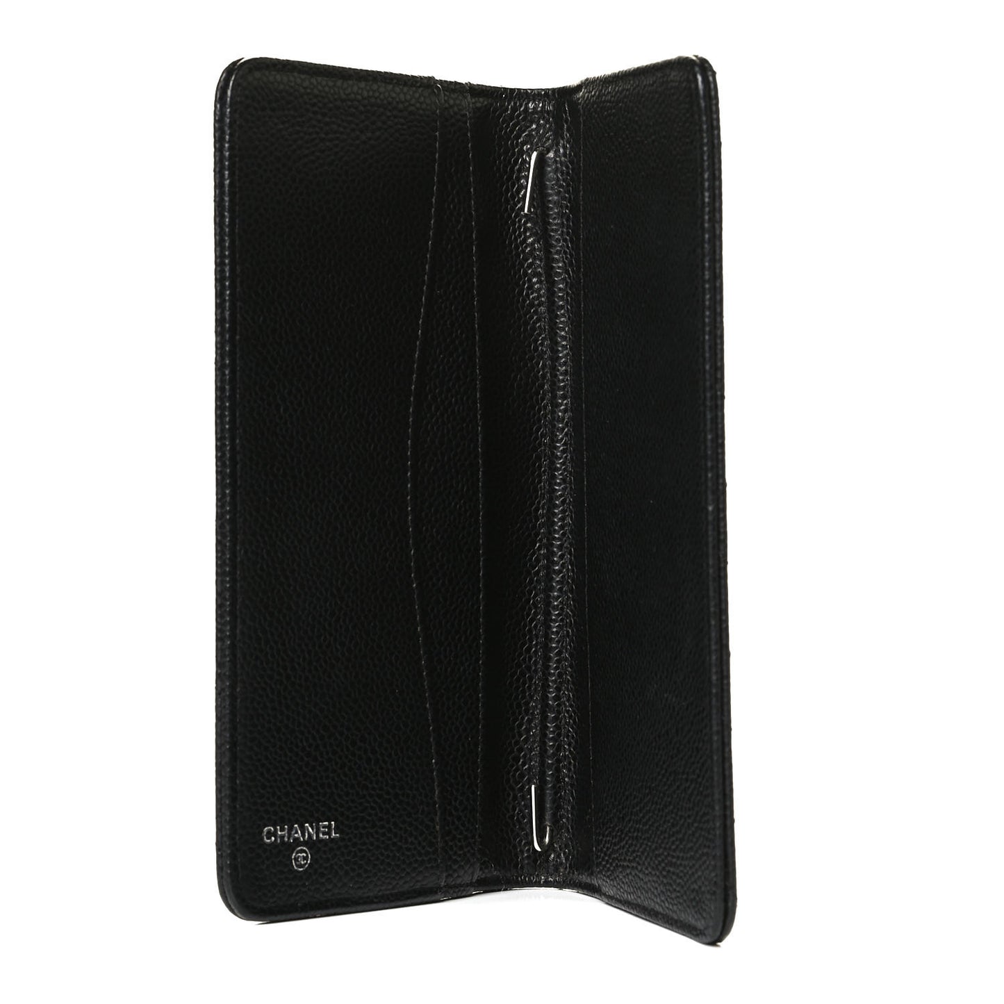 Caviar Quilted Medium Agenda Cover Black