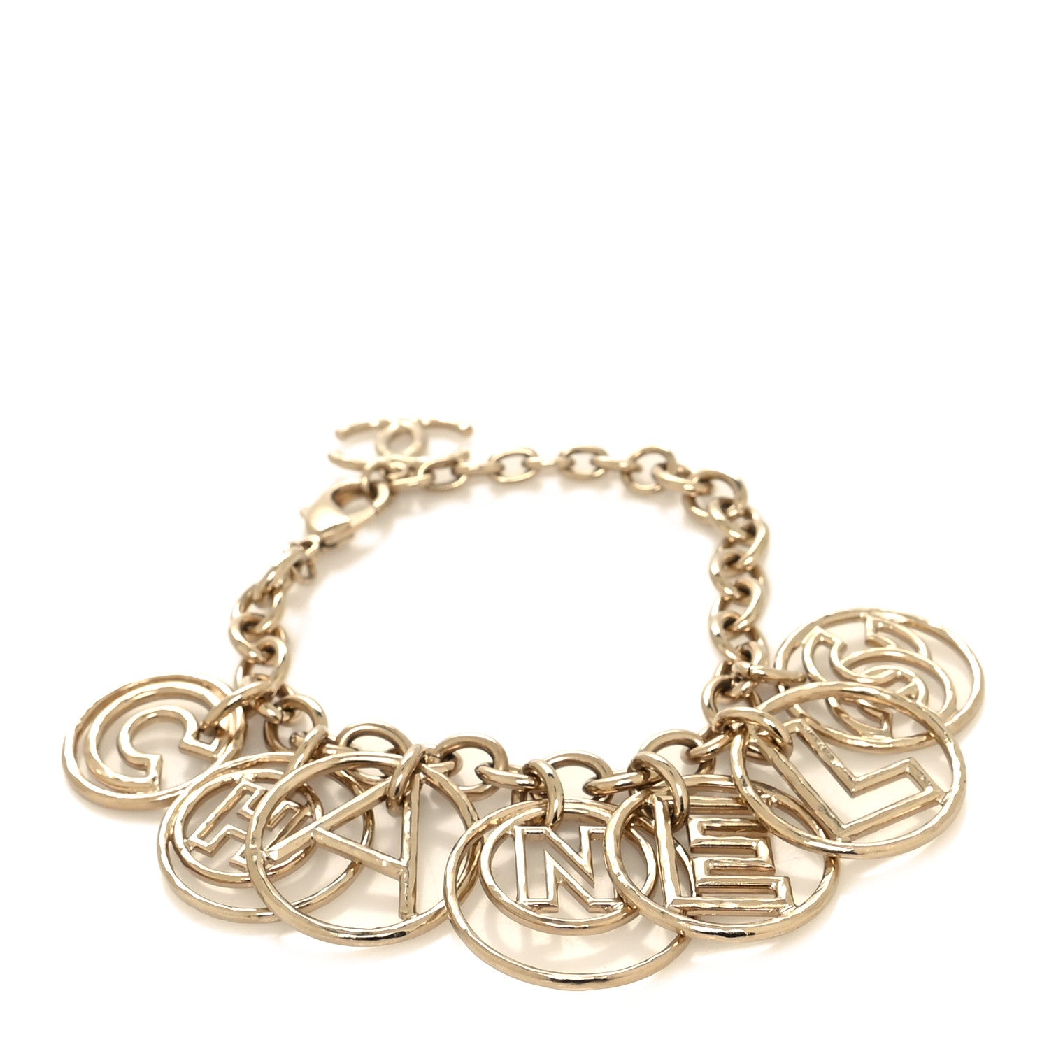 Chanel Hoop Cuba Logo Bracelet Gold 1 of 5