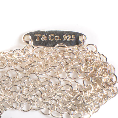 Tiffany Sterling Silver Open Heart Mesh Necklace 4 of 6