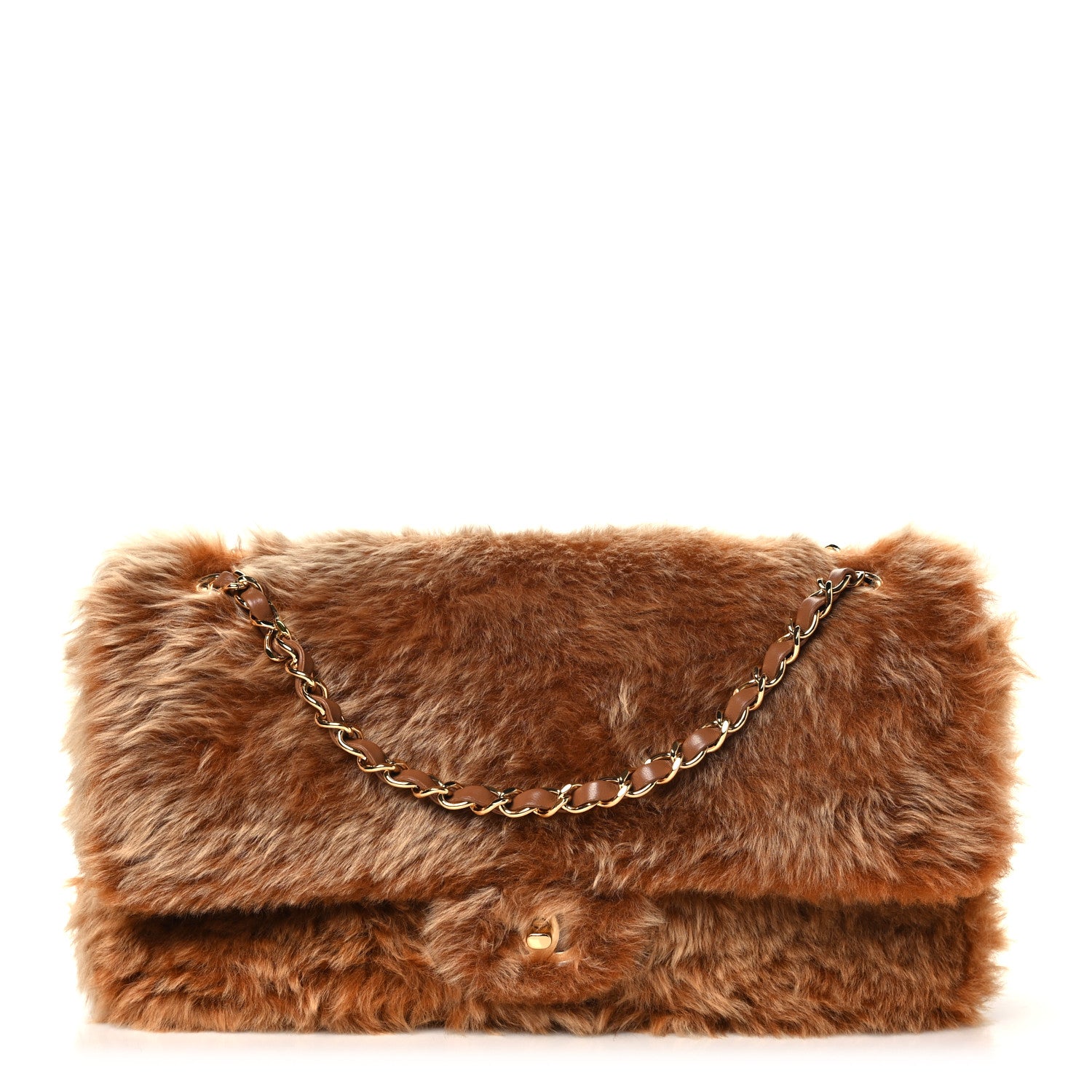 Chanel Shearling Lambskin Small Souplissimo Maxi Flap Brown 1 of 10