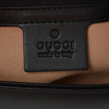 Gucci Calfskin Matelasse Small GG Marmont Shoulder Bag Black 6 of 9