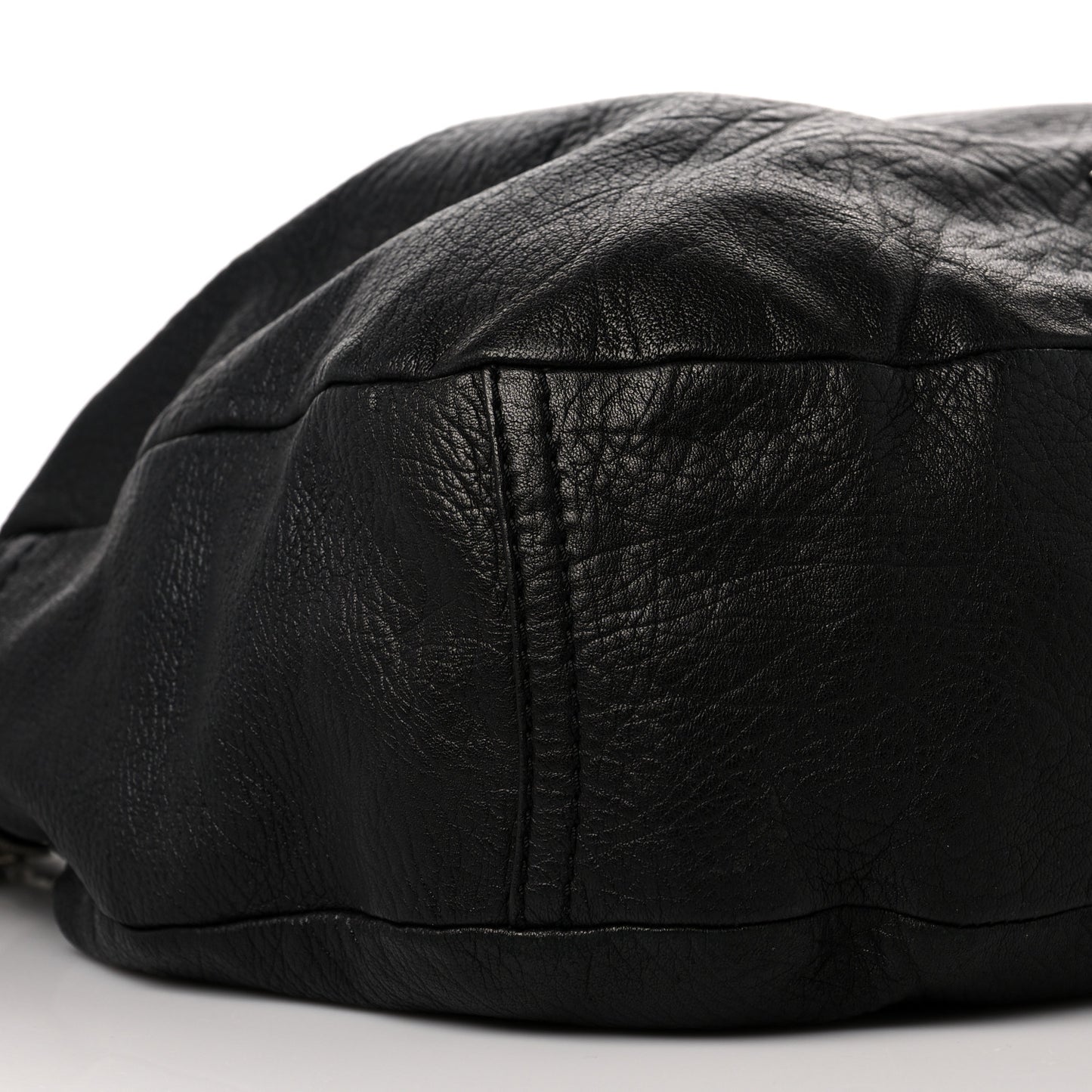 Calfskin Studded Small Sky Hobo Black