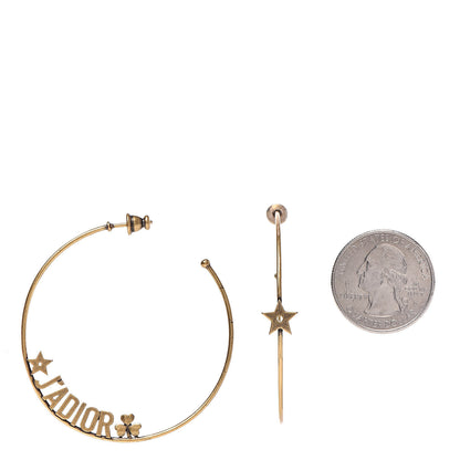 Christian Dior Metal J'Adior Hoop Earrings Aged Gold 2 of 4