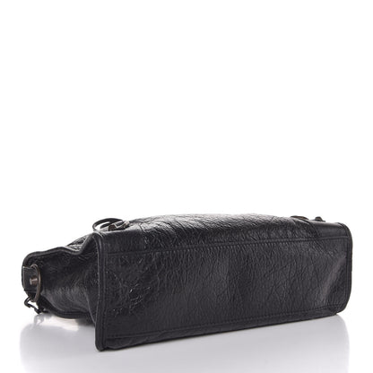 Balenciaga Agneau Classic Hardware S City Logo Strap Black White 5 of 8
