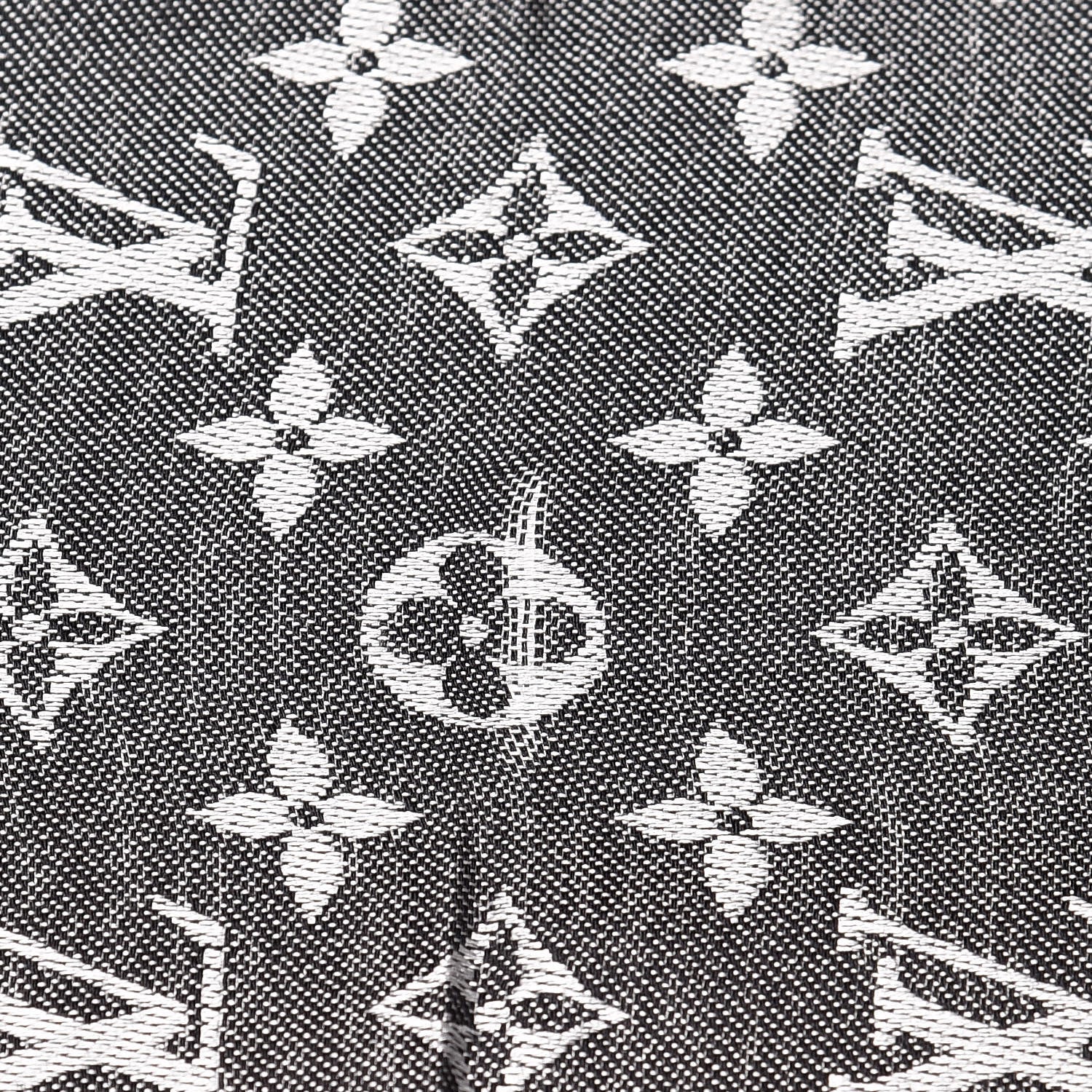 Louis Vuitton Wool Silk Monogram Denim Shawl Black 6 of 6