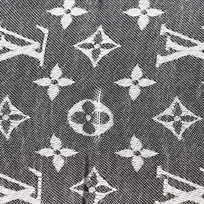 Louis Vuitton Wool Silk Monogram Denim Shawl Black 6 of 6