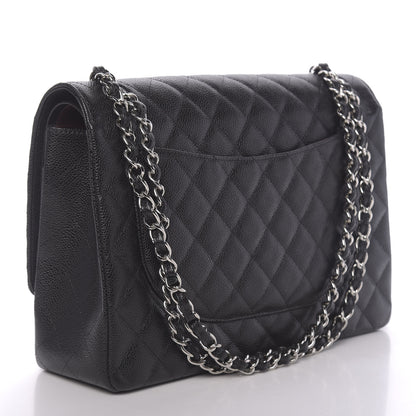Chanel Caviar Quilted Maxi Double Flap Black 3 of 10