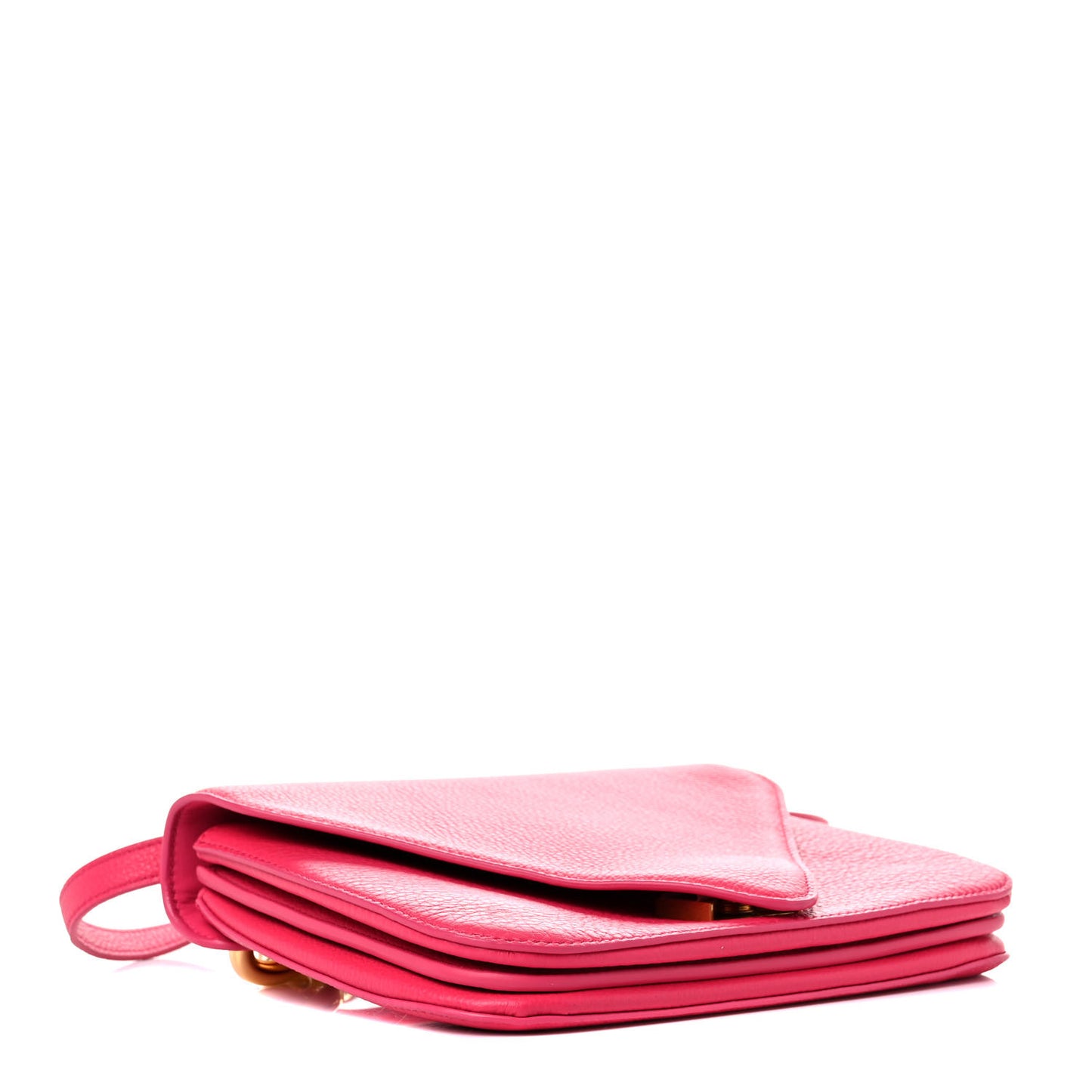 Calfskin Mount Envelope Bag Pink