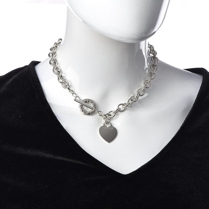 Tiffany Sterling Silver Heart Tag Toggle Necklace 2 of 4