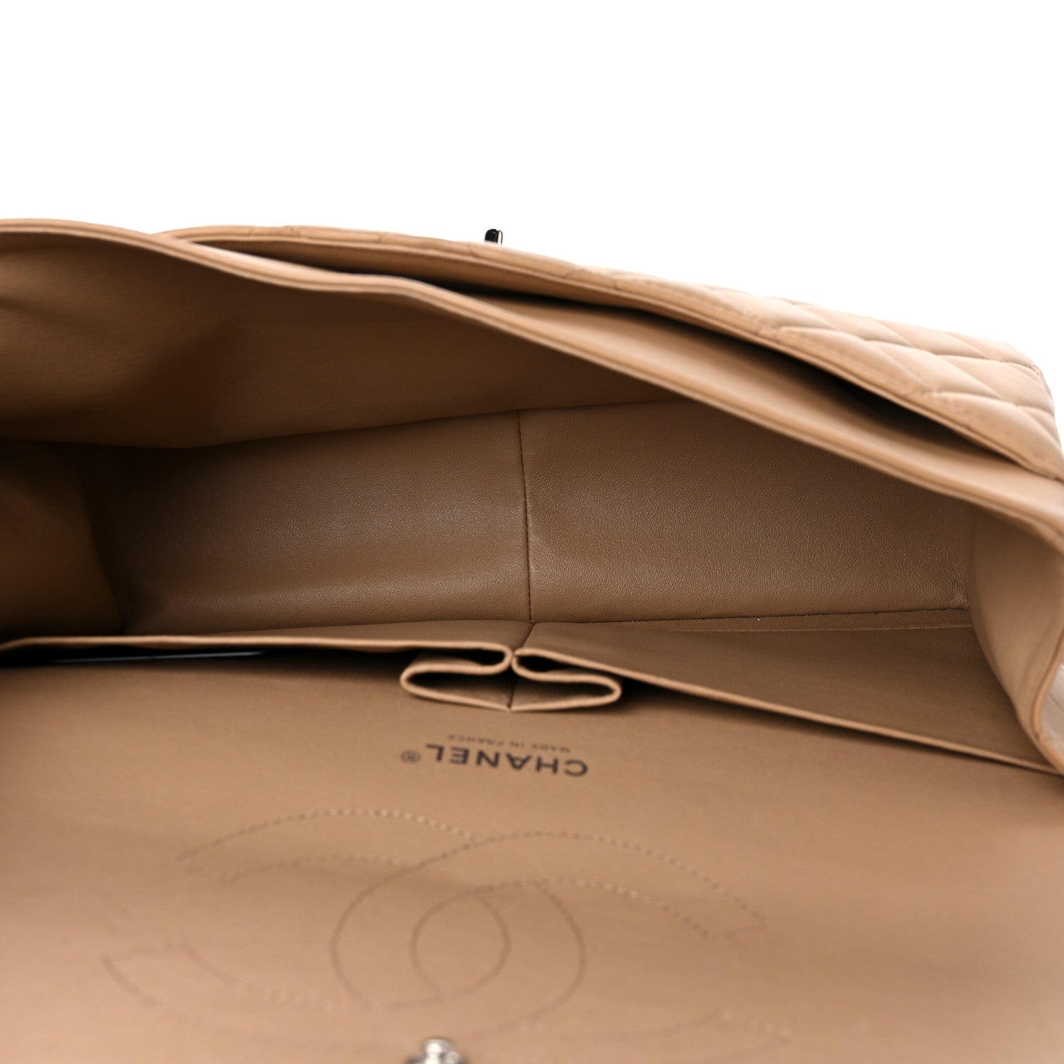 Chanel Lambskin Quilted Jumbo Double Flap Beige Clair 5 of 15