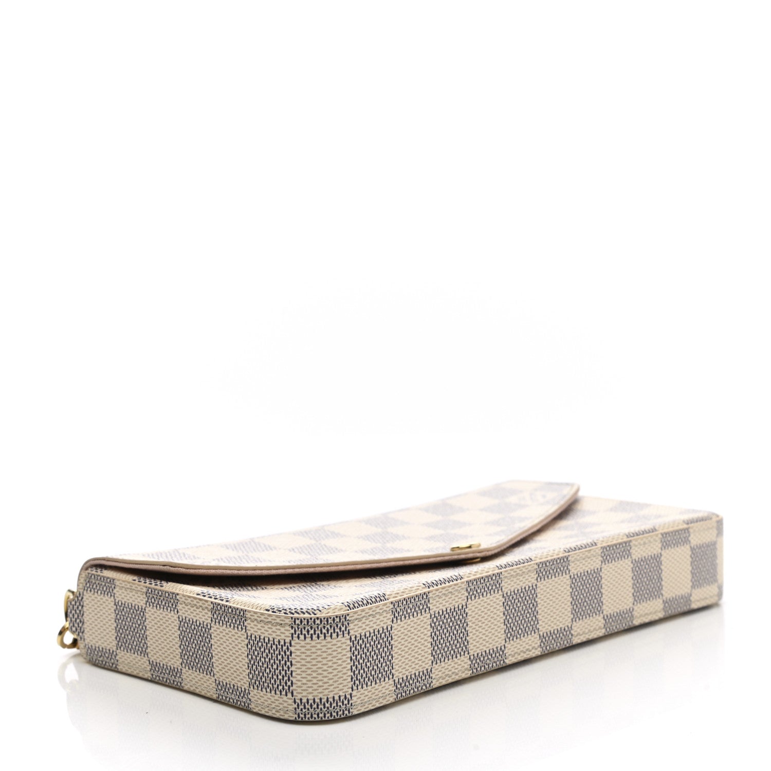 Louis Vuitton Damier Azur Pochette Felicie Chain Wallet Rose Ballerine 5 of 11