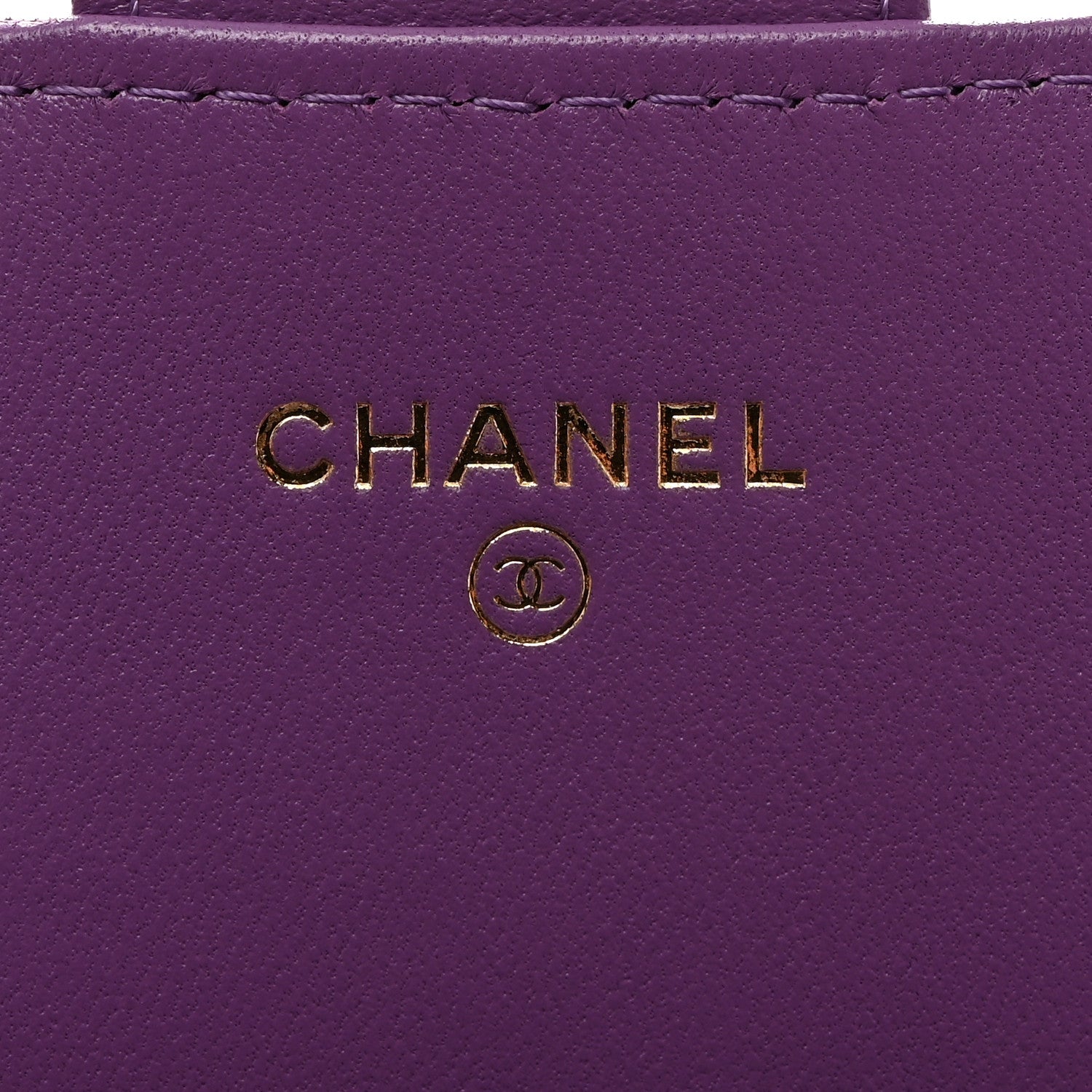 Chanel Lambskin Quilted Large Flap Wallet Purple 6 of 9