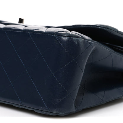 Chanel Lambskin Quilted Jumbo Double Flap Navy 10 of 11