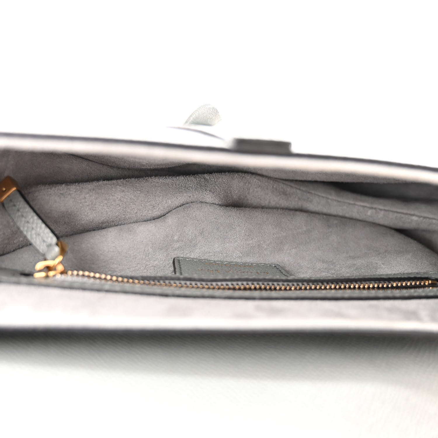 Christian Dior Grained Calfskin Saddle Bag Grey 5 of 10