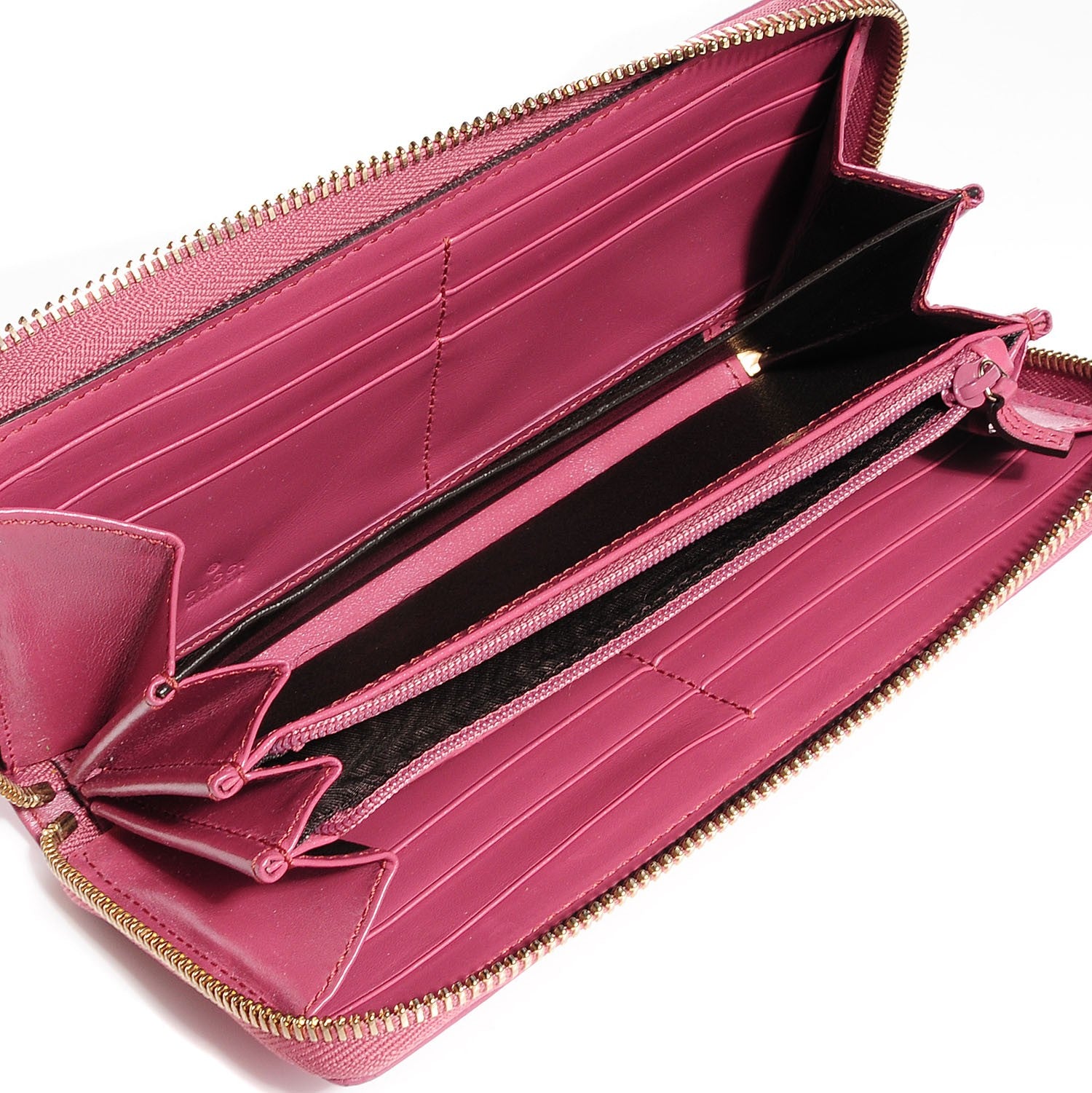 Gucci Imprime Monogram GG Pierce Zip Around Wallet Vintage Rose 5 of 8