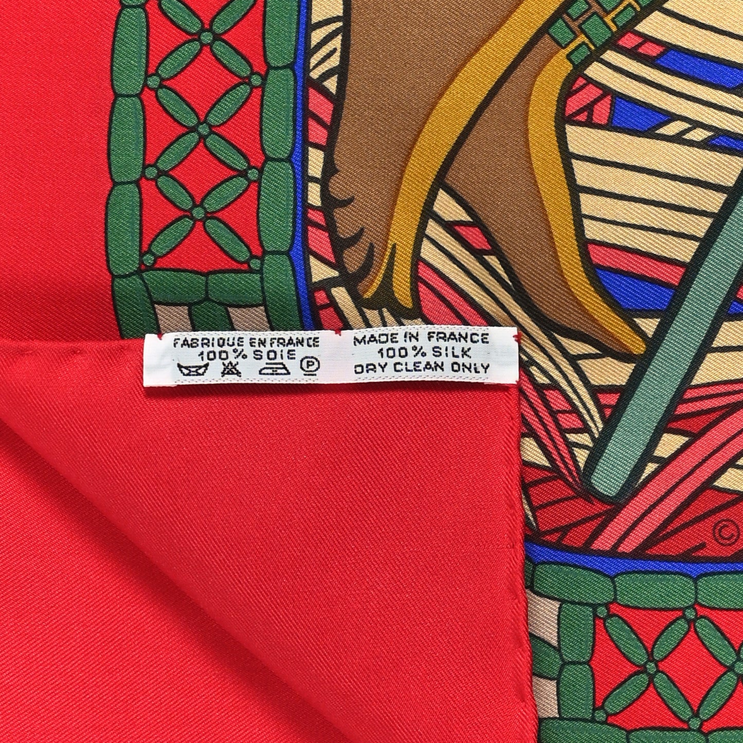 Silk Tresor Royal Du Benin Scarf 90 Red Multicolor
