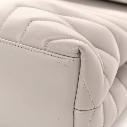 Saint Laurent Calfskin Y Quilted Monogram Medium Loulou Chain Satchel Granite 13 of 15
