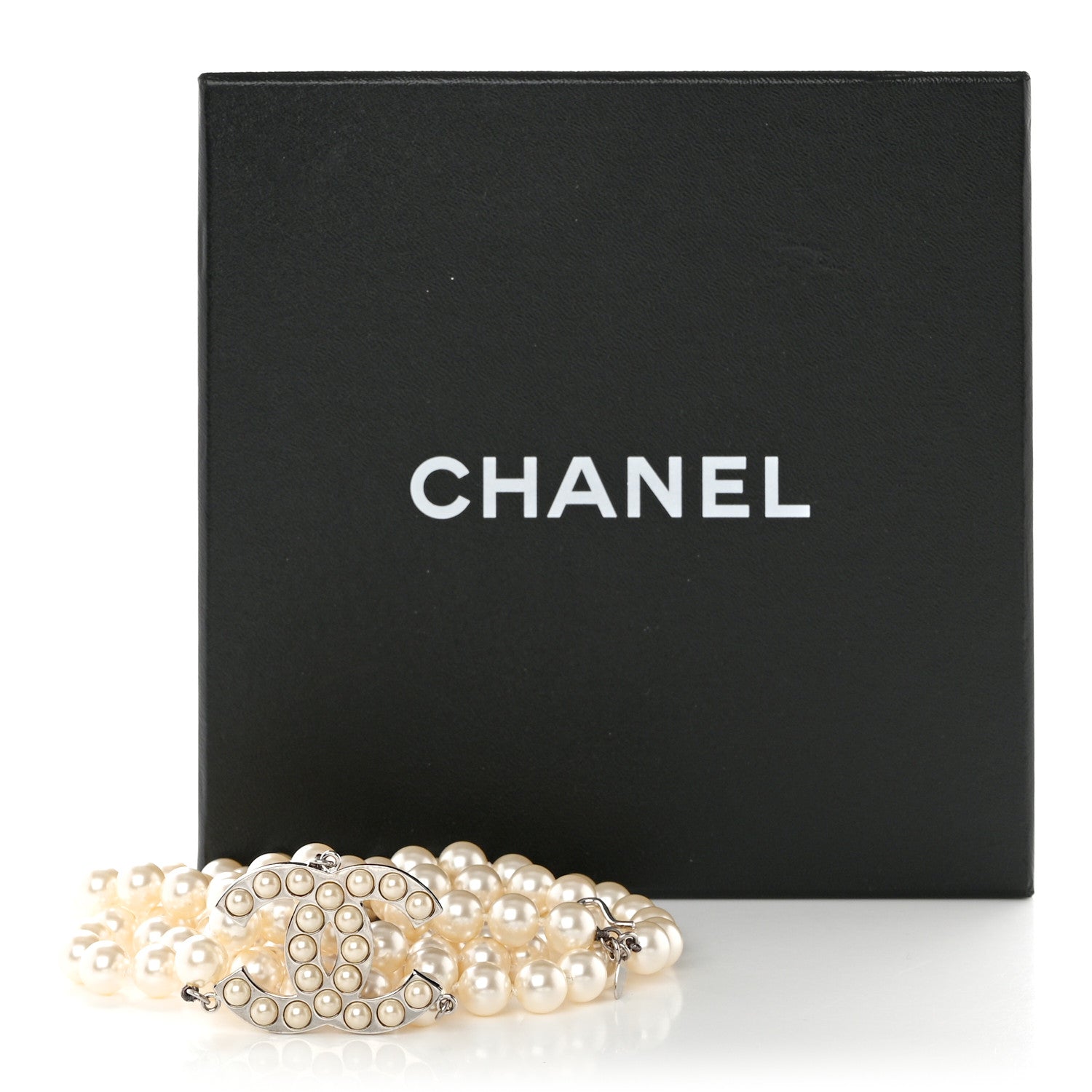 Chanel Pearl CC Double Strand Belt Silver 5 of 5