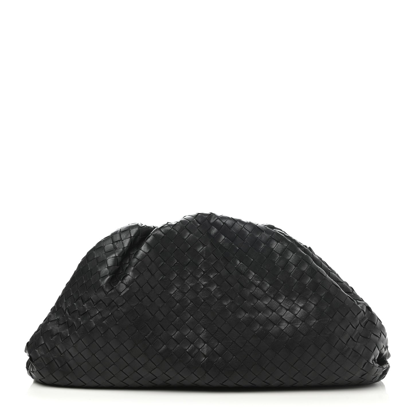 Nappa Maxi Intreccio The Pouch Oversized Clutch Black