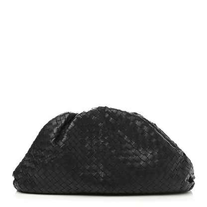 Bottega Veneta Nappa Maxi Intreccio The Pouch Oversized Clutch Black 1 of 11