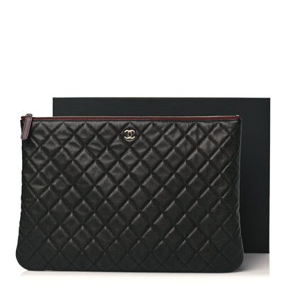 Chanel Caviar Quilted Large Cosmetic Case Black 8 of 8