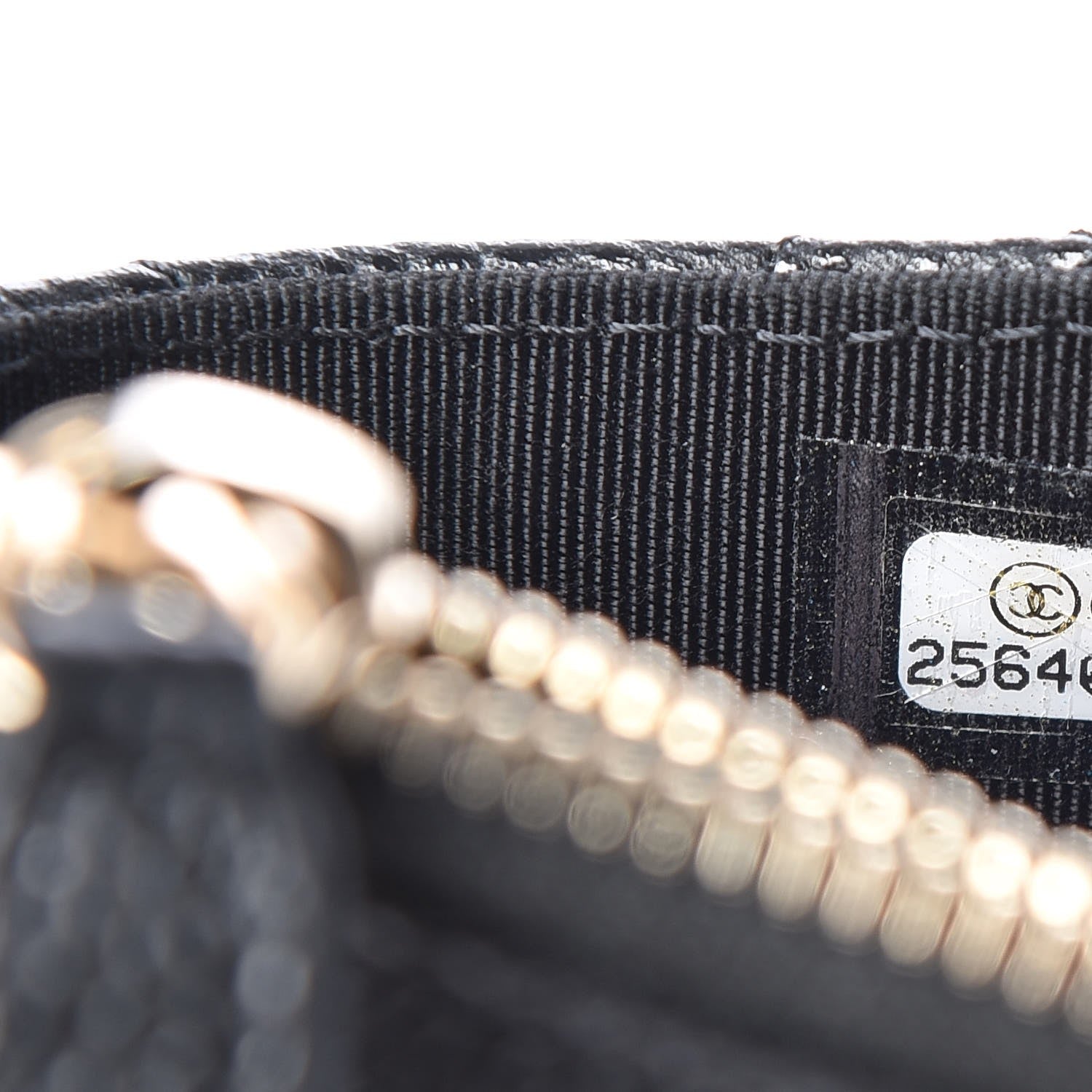 Chanel Caviar Quilted CC Zip Card Holder Black 7 of 8