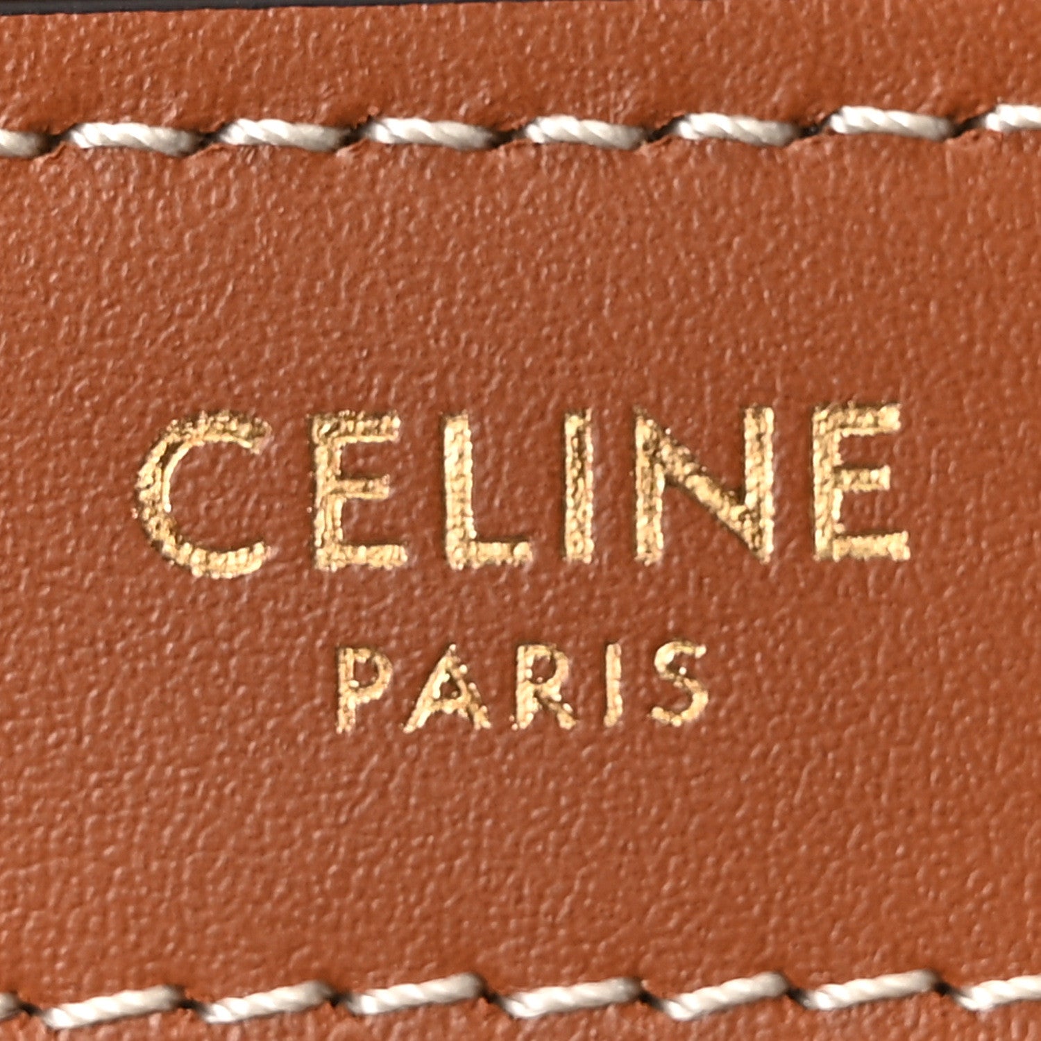 Celine Triomphe Canvas Calfskin Shopper Tote Tan 13 of 19
