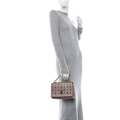 Louis Vuitton Soft Calfskin Eyelet Lockme II Chain Bag BB Rose Gold 2 of 9