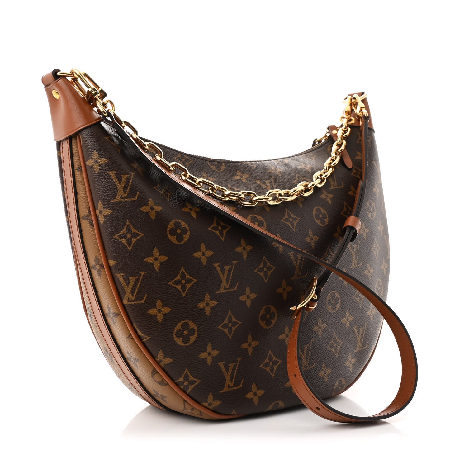 Reverse Monogram Loop Hobo