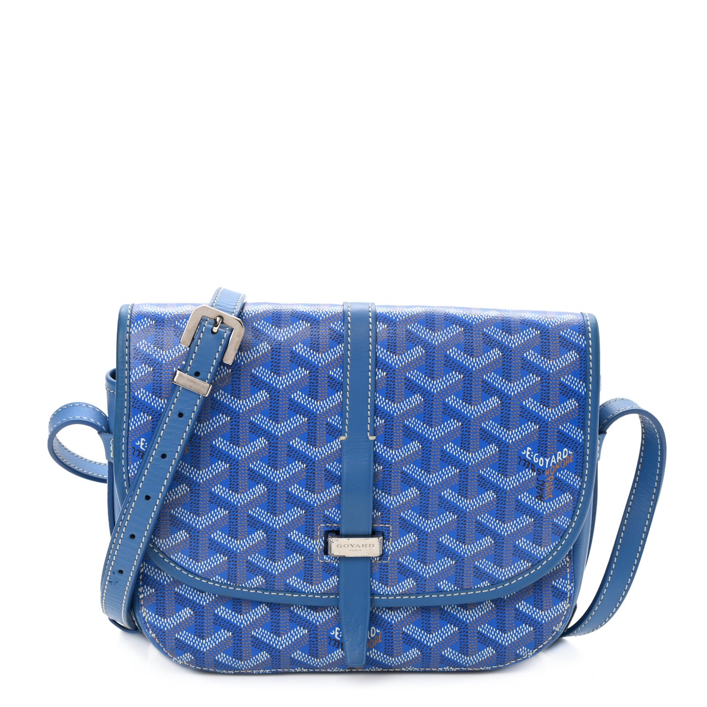 Goyardine Belvedere II PM Messenger Bag Sky Blue