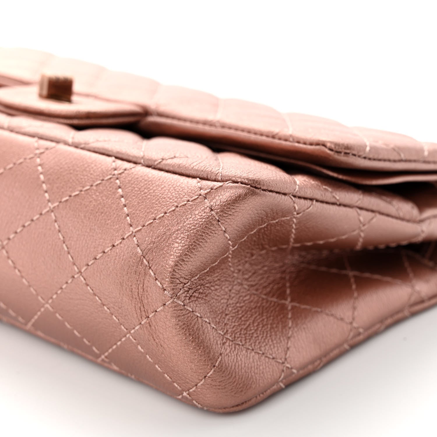 Chanel Metallic Grained Calfskin Quilted 2.55 Reissue 225 Flap Copper Pink 10 of 11