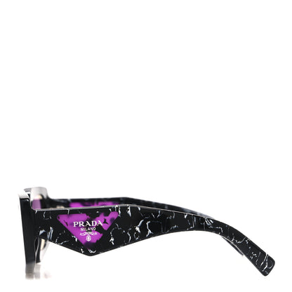 Prada Acetate Square Sunglasses SPR 15Y Black Dark Violet 3 of 7