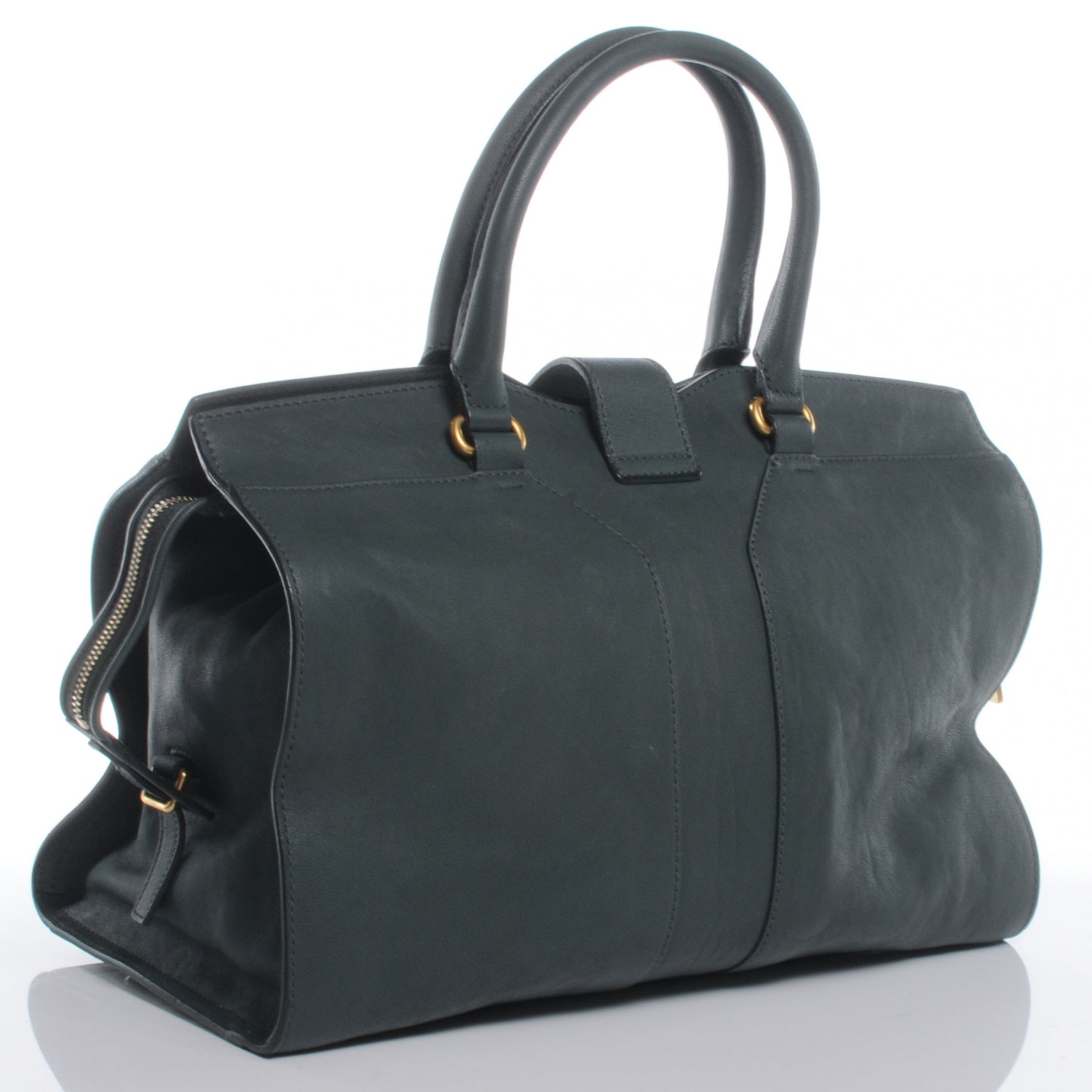 Saint Laurent Leather Medium Cabas Chyc Thyme 3 of 7