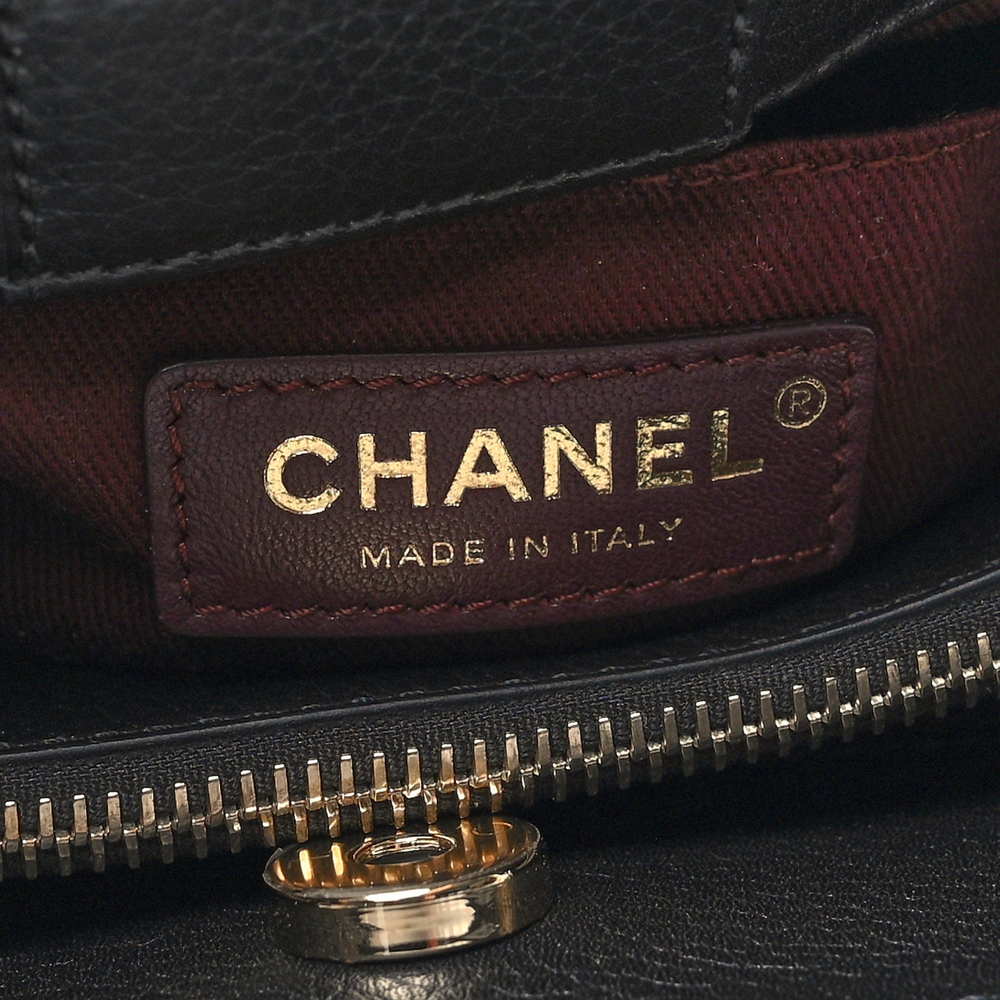 Grained Calfskin Small Neo Executive Shopper Tote Black