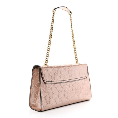 Gucci Shine Guccissima Medium Emily Chain Shoulder Bag Dark Cipria 3 of 17