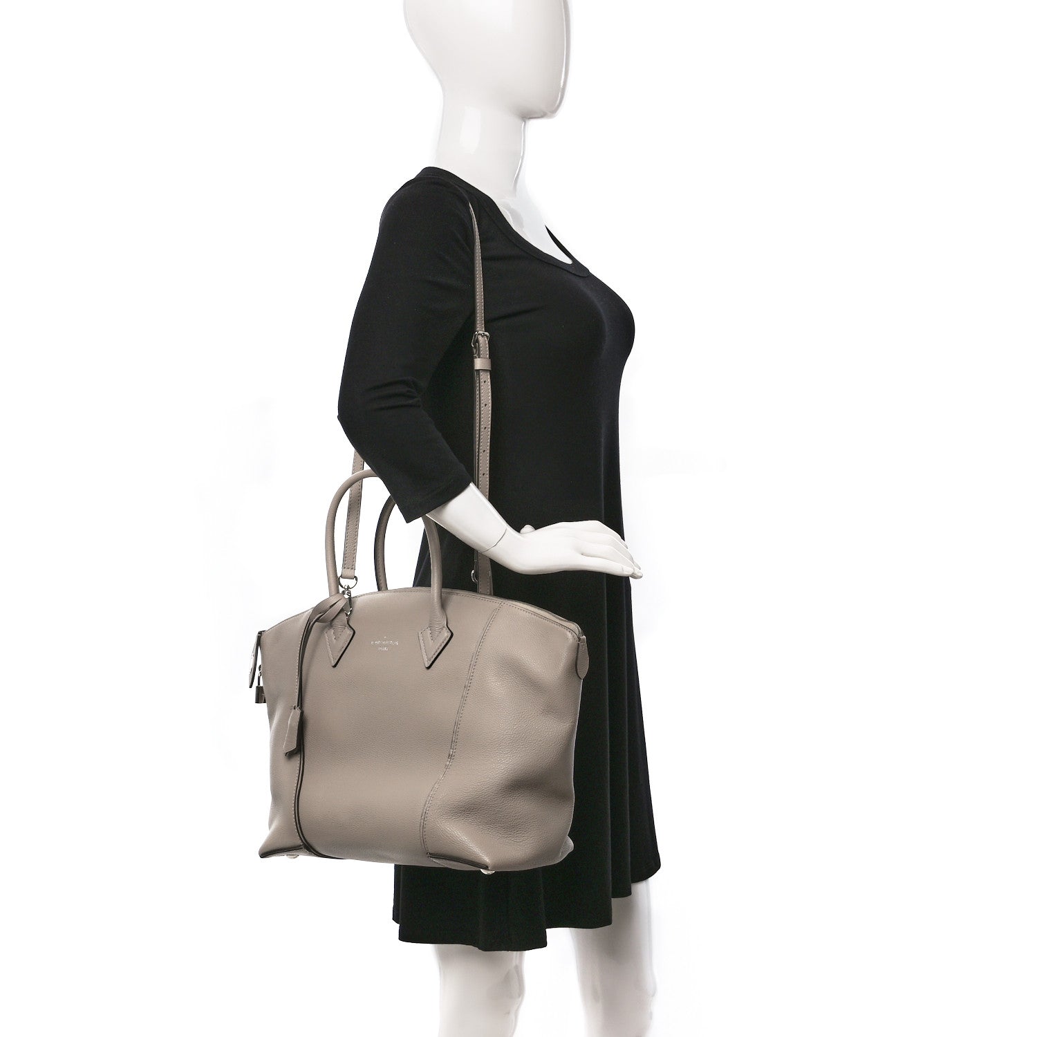 Louis Vuitton Veau Cachemire Soft Lockit MM Galet 2 of 12