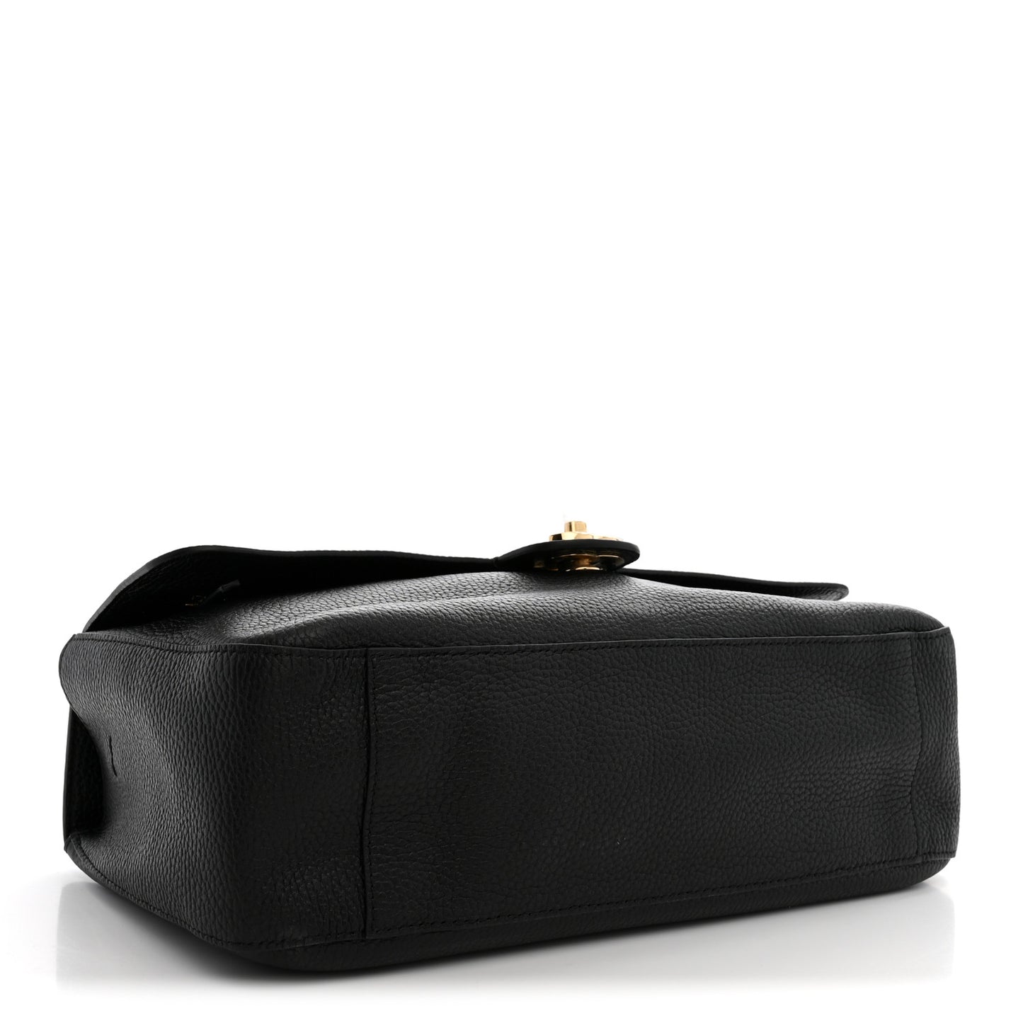 Grained Calfskin Small Souplissimo Maxi Flap Black