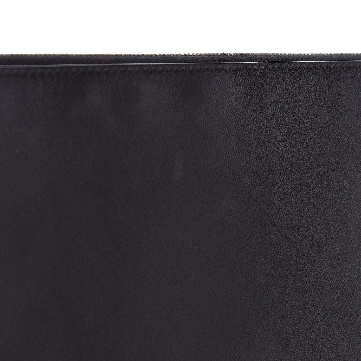 Celine Laminated Lambskin Bi-Color Solo Clutch Pouch Black Silver 12 of 12