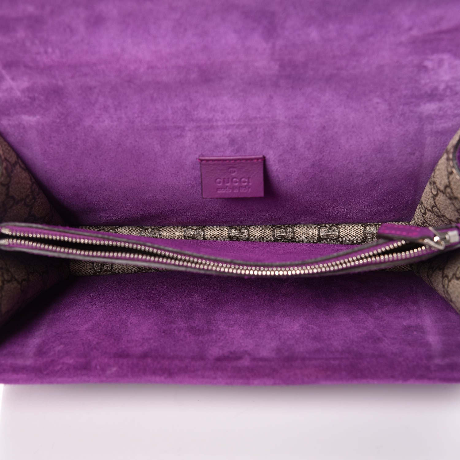 Gucci GG Supreme Monogram Embroidered Small Dionysus Shoulder Bag Purple 5 of 9