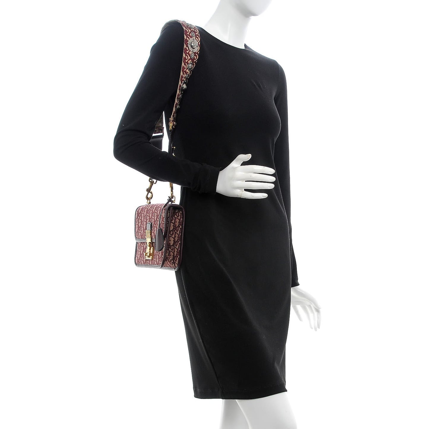 Oblique DiorAddict Flap Bag Burgundy