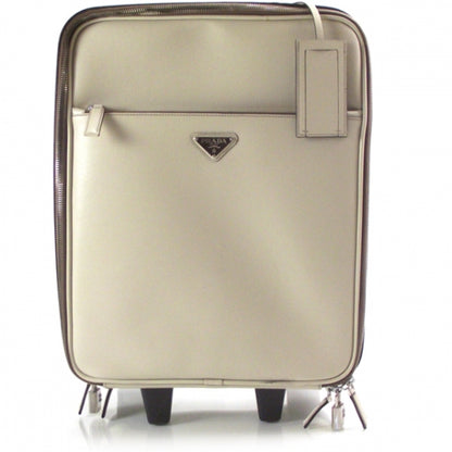 Prada Saffiano Rolling Suitcase Ivory 1 of 13