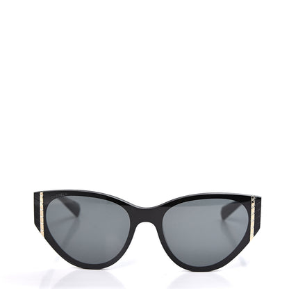 Chanel Acetate Cat Eye Sunglasses 6054 Black 2 of 8