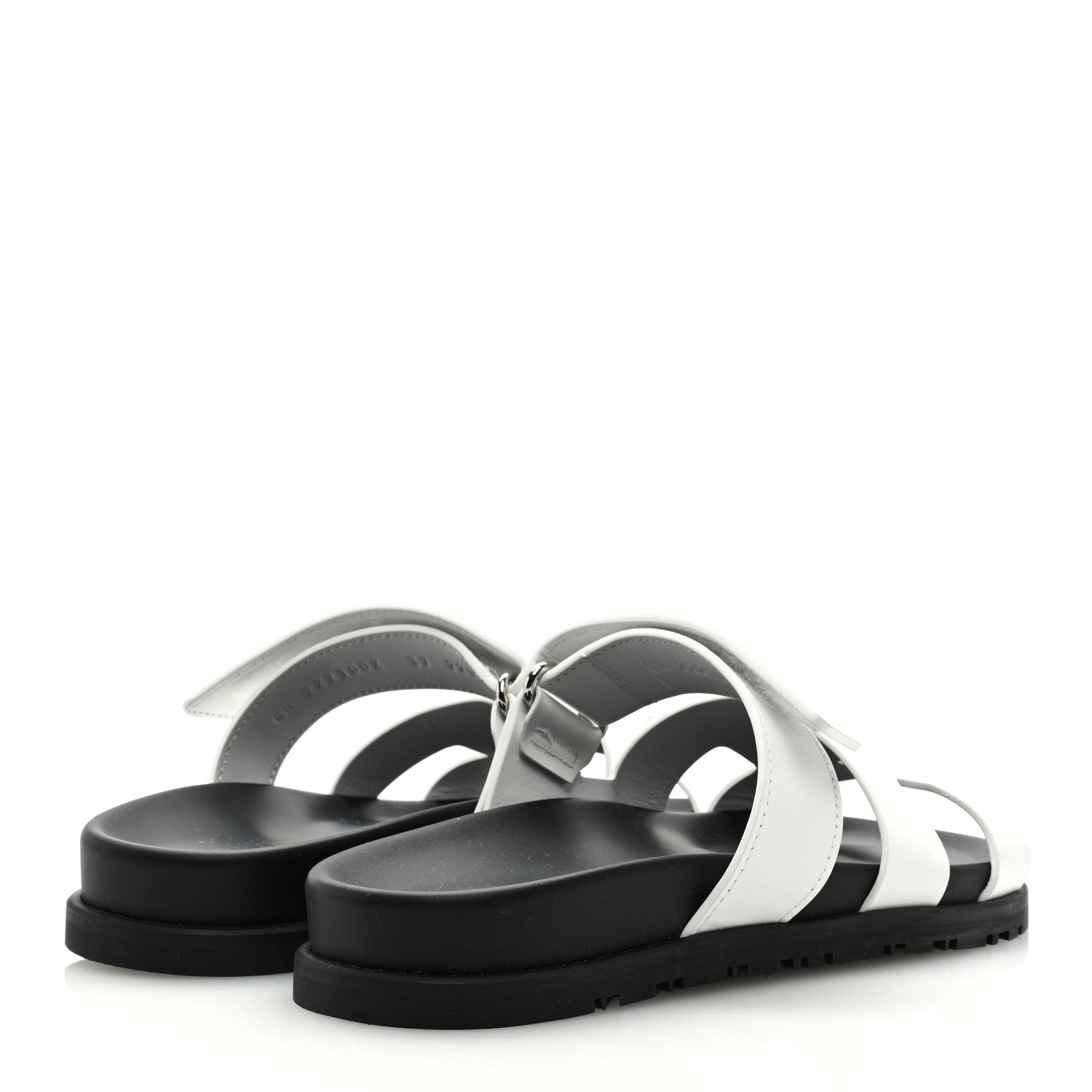 Hermes Calfskin Womens Chypre Sandals 37 White 4 of 9