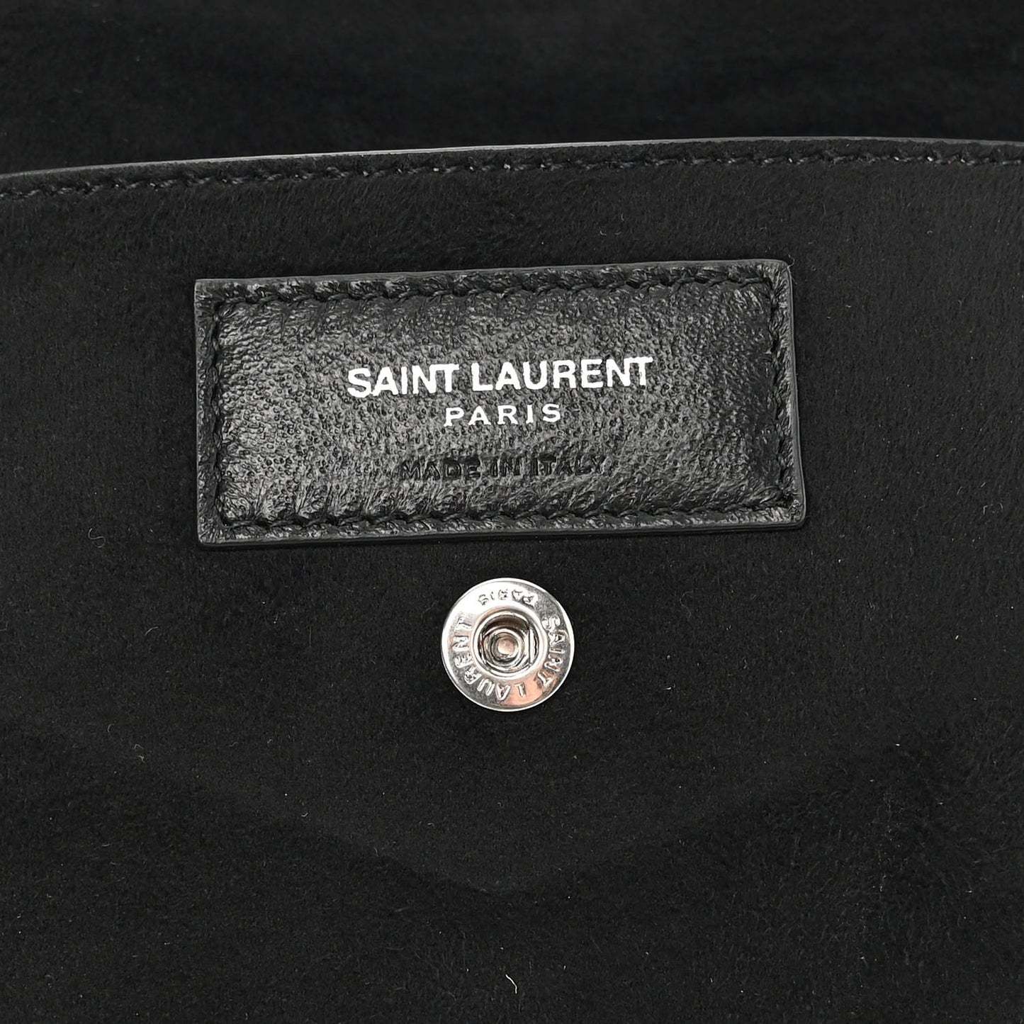 Lambskin Teddy Drawstring Bag Black