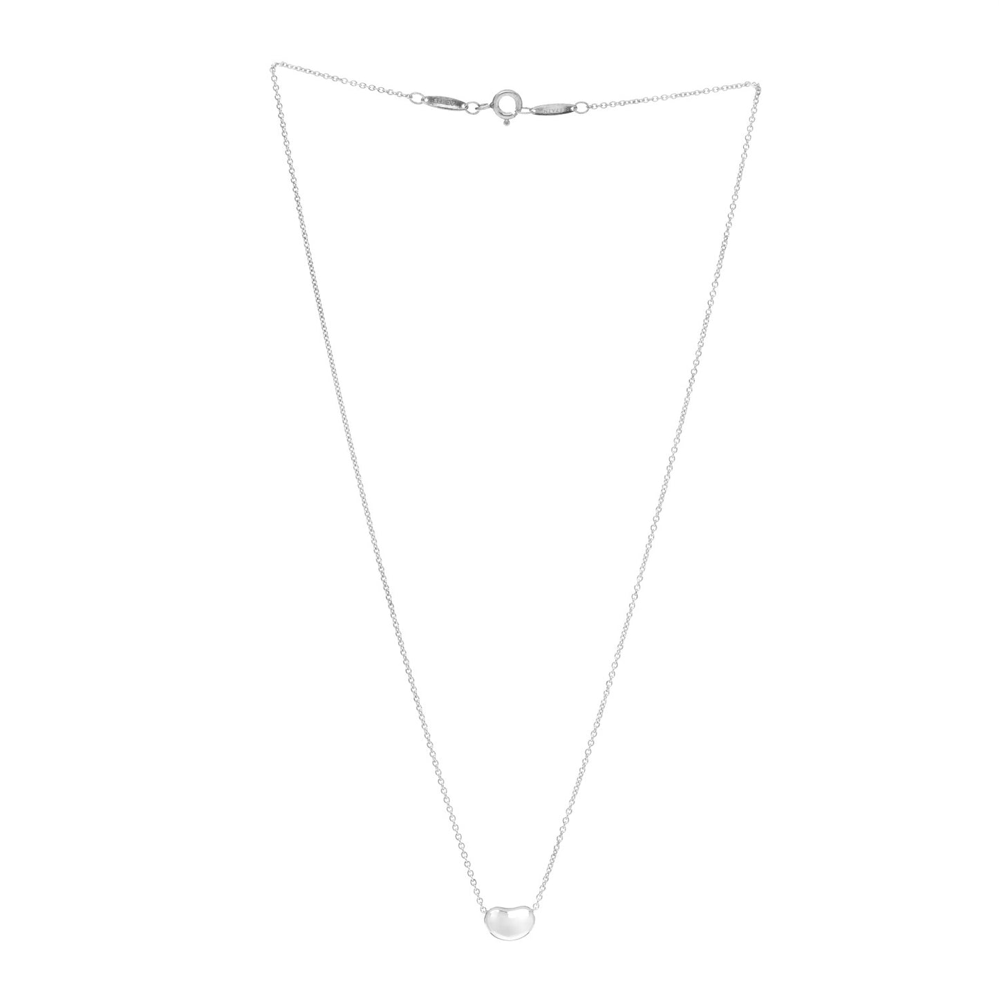 Sterling Silver 9mm Elsa Peretti Bean Pendant Necklace